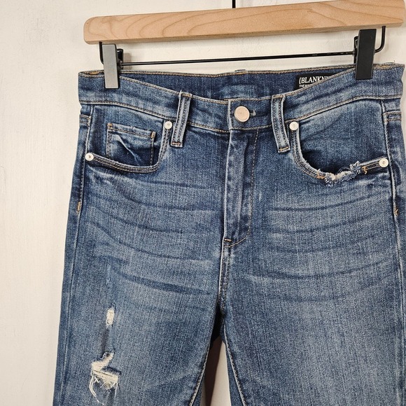 BlankNYC The Madison Crop Step Hem High Rise Jeans 26 Distressed - Picture 2 of 11